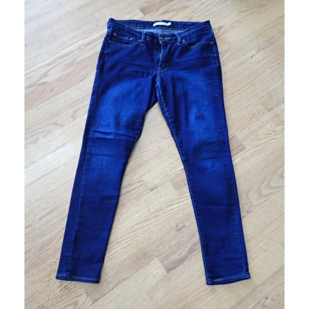 Levi's 711 Skinny Jeans Women's Size 29 Dark Wash Denim Stretch Mid Rise Classic